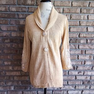 Icelandic Design Cardigan Knit Sweater.